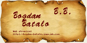 Bogdan Batalo vizit kartica